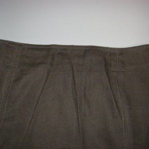 Brown Orvis 100% Linen Skirt Size 12